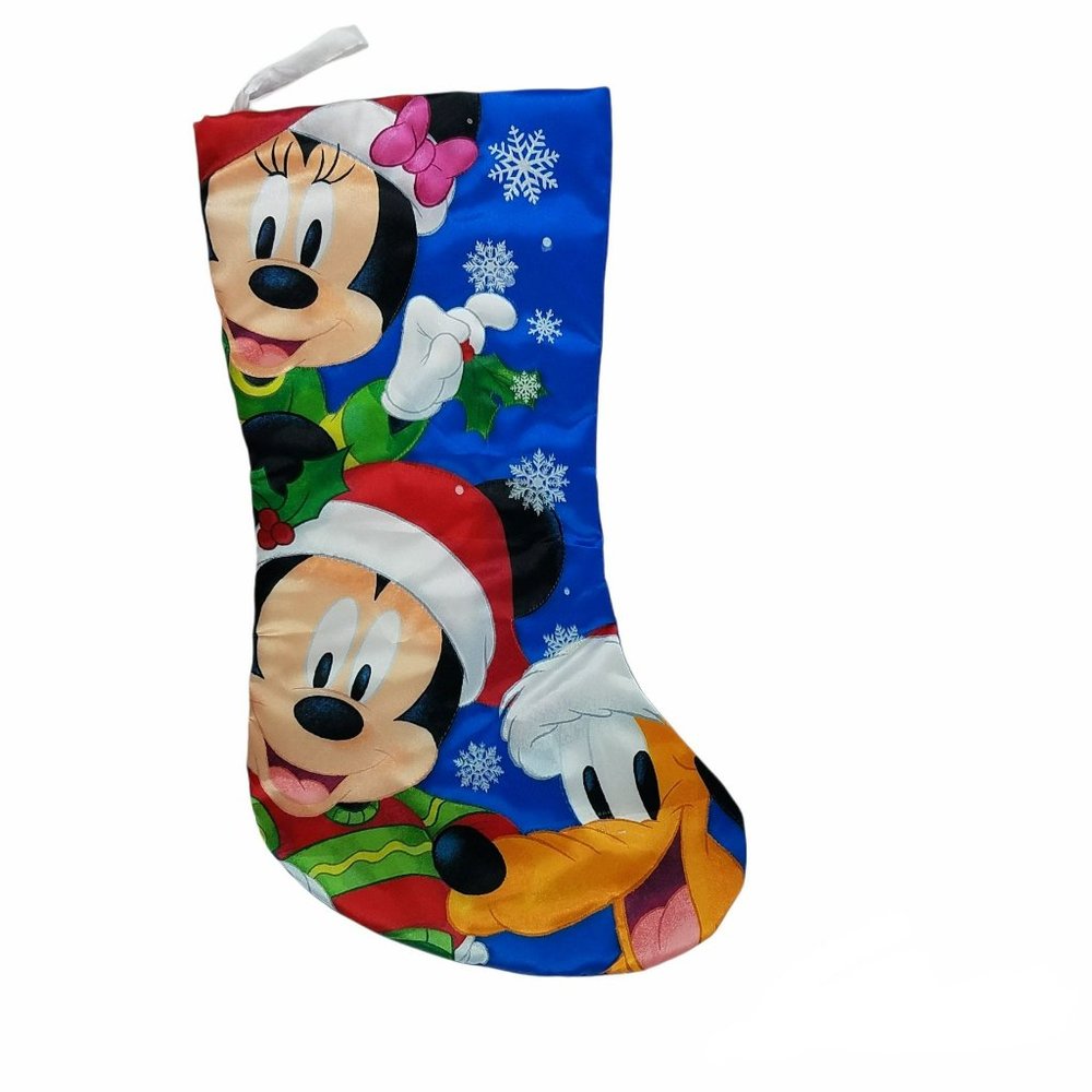 Kurt S Adler Disney Christmas Stocking Mickey Minnie Mouse Pluto 18"